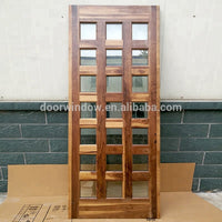 china solid wood doors factory best price entrance solid wood door with grille made of black walnutby Doorwin — thumbnail 5