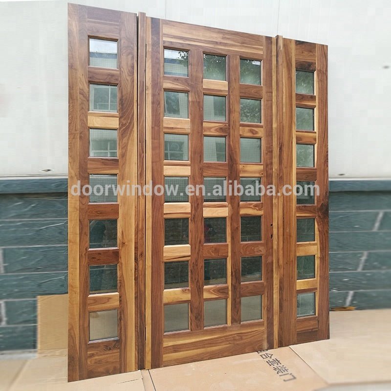 china solid wood doors factory best price entrance solid wood door with grille made of black walnutby Doorwin — product image 3