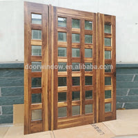 china solid wood doors factory best price entrance solid wood door with grille made of black walnutby Doorwin — thumbnail 3