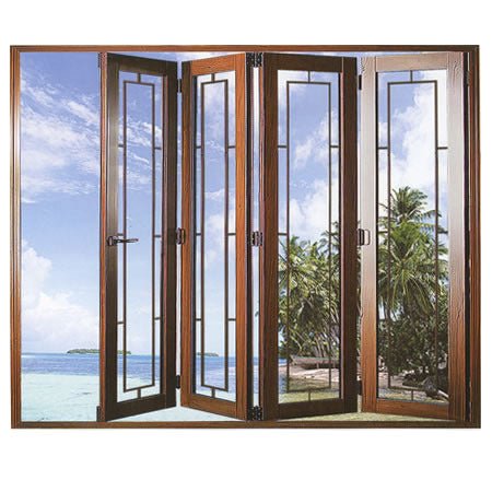 China Top Quality Wood Finishing Aluminum Bifold Windows - China Aluminum Bifold Glass Window, Aluminum Bifolding Windows — product image 0