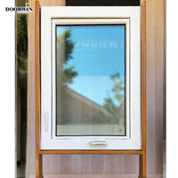 China window manufacturers tempered double glass sound proof pvc upvc casement crank windows — thumbnail 4