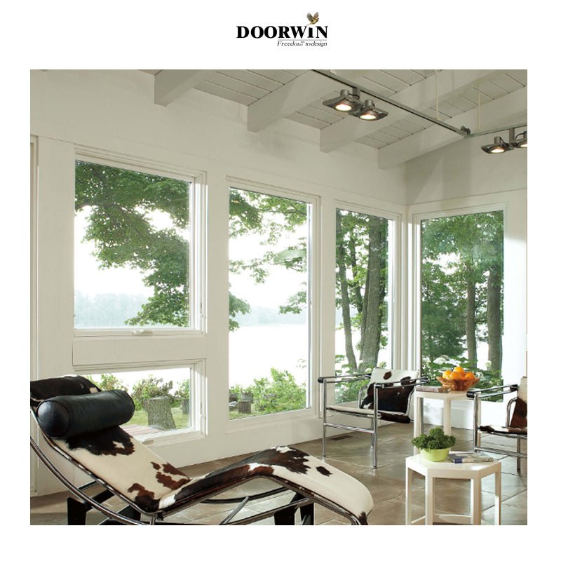China window manufacturers tempered double glass sound proof pvc upvc casement crank windows — product image 2
