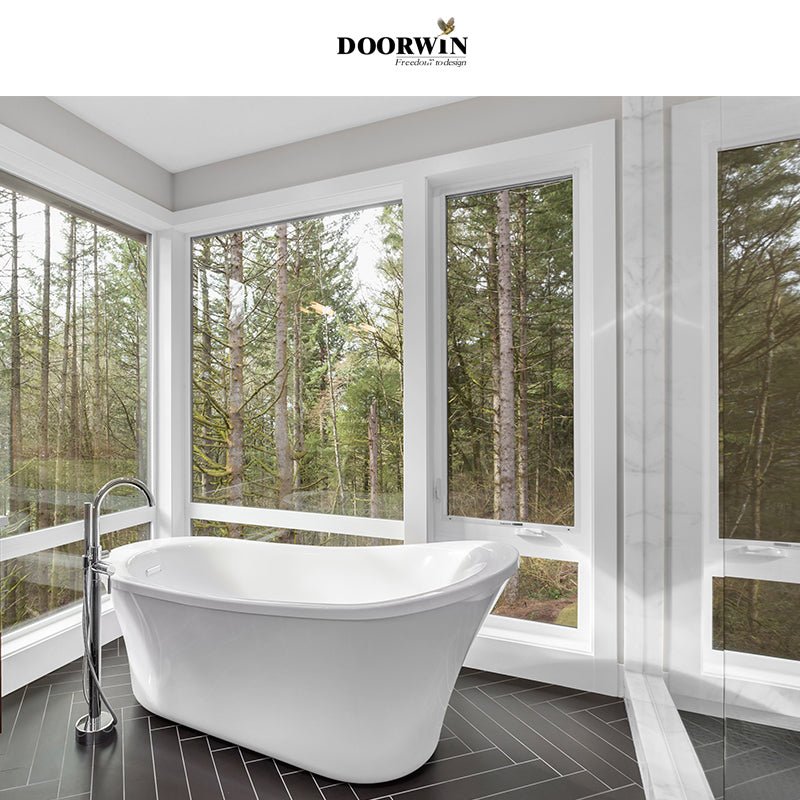 China window manufacturers tempered double glass sound proof pvc upvc casement crank windows — product image 3