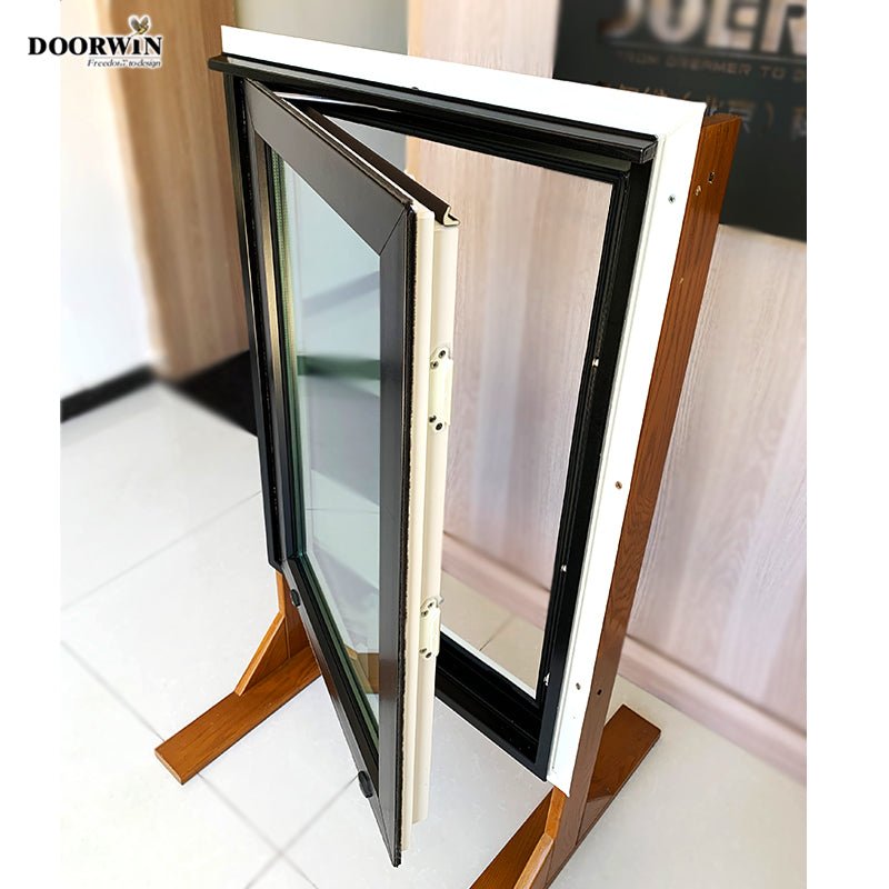 China window manufacturers tempered double glass sound proof pvc upvc casement crank windows — product image 5