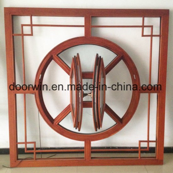 Chines Style Arched Top Casement Window with Solid Wood - China Arch Window Grill Design, 1200 X 1200 Aluminium Window — product image 0