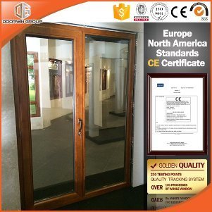 Chinese Aluminum& Wood French Door - China Alu Clad Wood Door, Alu Clad Wood Glass Door — product image 0