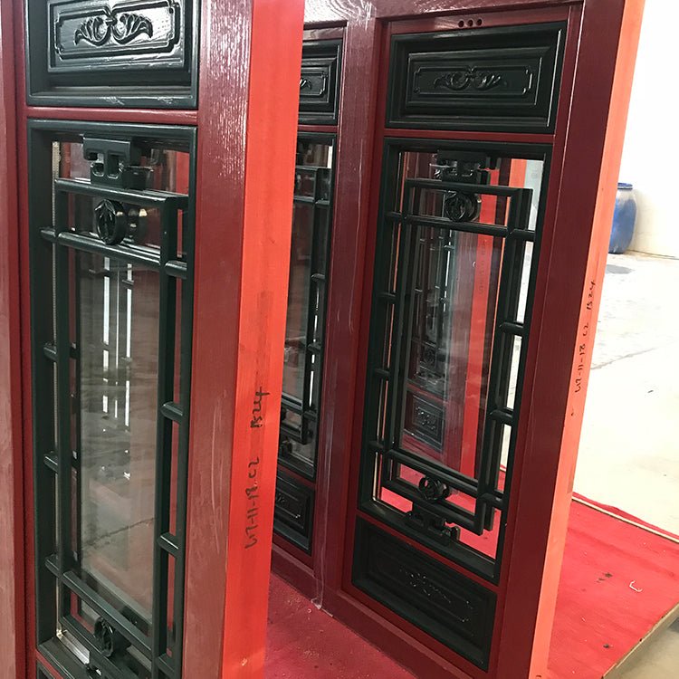 Chinese traditional style awning window with grille design - Doorwin Group Windows & Doors
