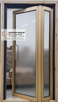 cold proof Folding style window and door cheap aluminum glass folding doorsby Doorwin on Alibaba — thumbnail 2