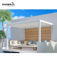 Courtyard aluminum alloy electric roof awning garden modern villa outdoor aluminum shed — thumbnail 6