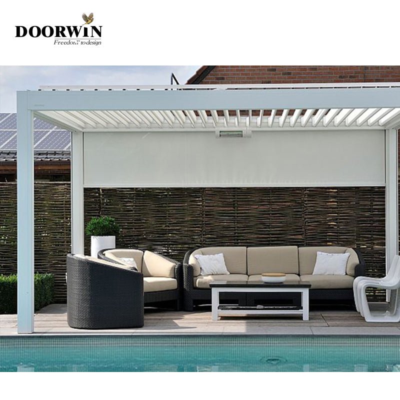 Courtyard aluminum alloy electric roof awning garden modern villa outdoor aluminum shed — product image 5