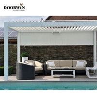 Courtyard aluminum alloy electric roof awning garden modern villa outdoor aluminum shed — thumbnail 5