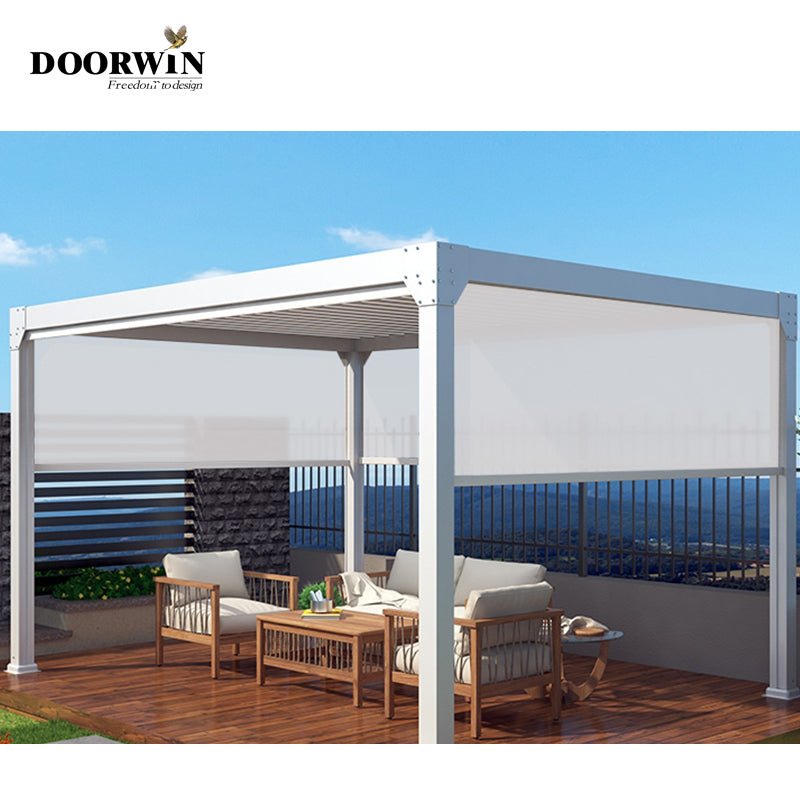 Courtyard aluminum alloy electric roof awning garden modern villa outdoor aluminum shed — product image 4