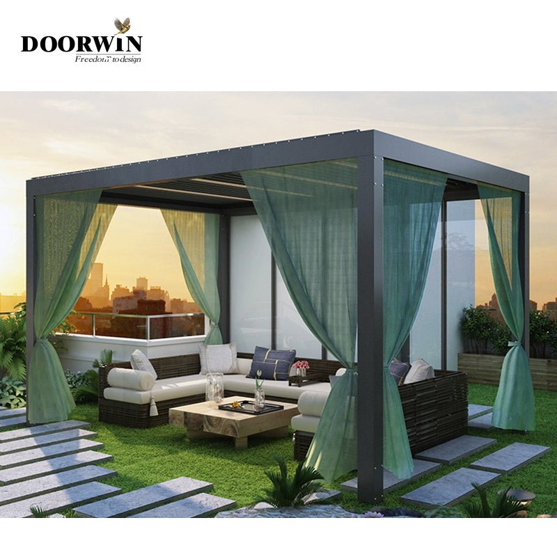 Courtyard aluminum alloy electric roof awning garden modern villa outdoor aluminum shed — product image 2