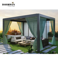 Courtyard aluminum alloy electric roof awning garden modern villa outdoor aluminum shed — thumbnail 2