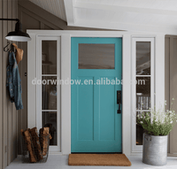 Customer front entry door solid wood panels door with sidelite glass panels for ideas by Doorwin — thumbnail 2