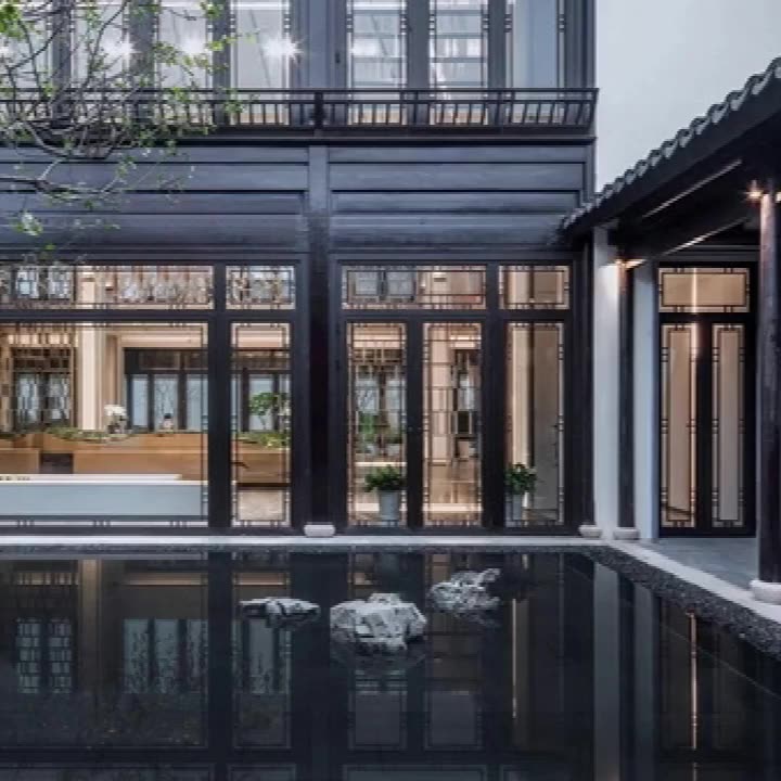 Customized aluminum alloy imitation Chinese style doors and Windows — product image 1
