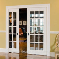 Customized Glass and wood pocket sliding door by Doorwin — thumbnail 3