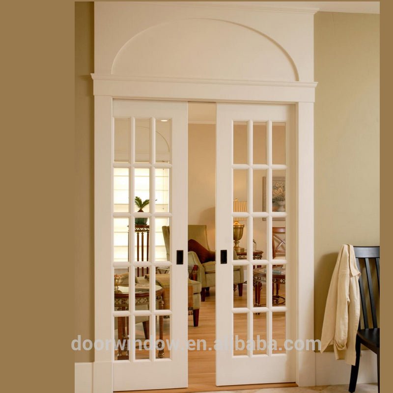 Customized Glass and wood pocket sliding door by Doorwin — product image 5
