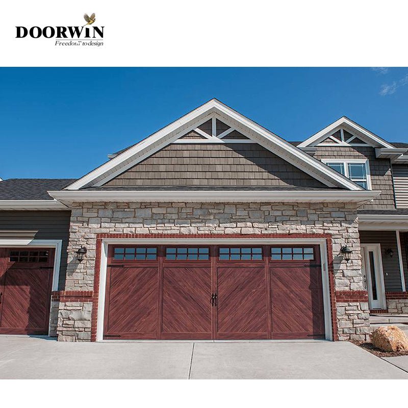 Customized modern design aluminum anti-theft garage door - Doorwin Group Windows & Doors