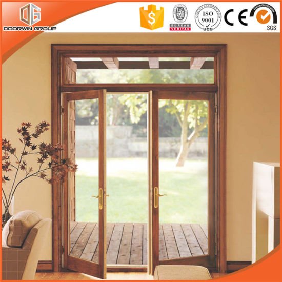 Customized Size Solid Wood Hinged Door, USA Thermal Break Aluminum Single Hinged Door for High End House - China Wood Door, Solid Wood Door — product image 0