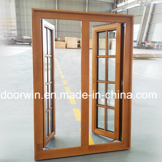 Customized Window Simple Grille Design with Glass Panel and Solid Wood - China Grille Window, Pine Wood Window — product image 0