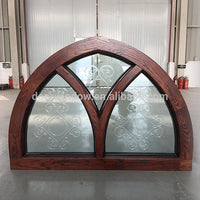 DOORWIN 2021window frame with carved glass Cheap house oak wood windows for sale by Doorwin — thumbnail 3