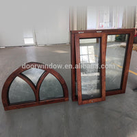 DOORWIN 2021window frame with carved glass Cheap house oak wood windows for sale by Doorwin — thumbnail 1