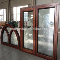 DOORWIN 2021window frame with carved glass Cheap house oak wood windows for sale by Doorwin — thumbnail 5
