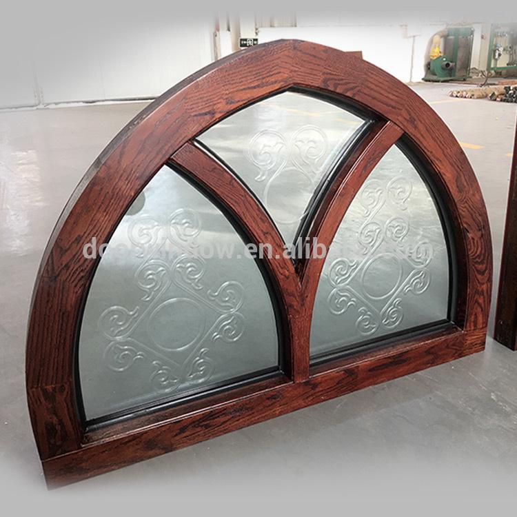 DOORWIN 2021window frame with carved glass Cheap house oak wood windows for sale by Doorwin — product image 4