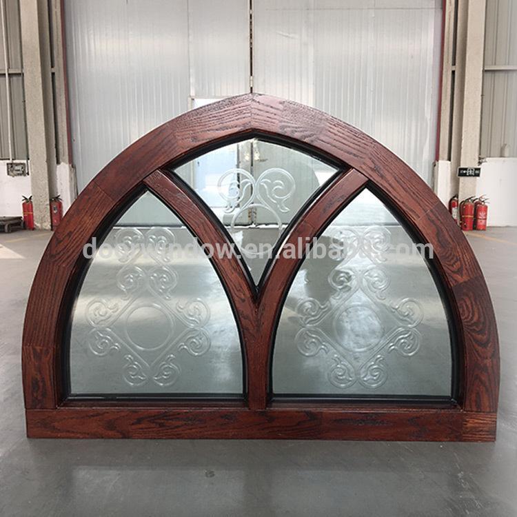 DOORWIN 2021window frame with carved glass Cheap house oak wood windows for sale by Doorwin — product image 3