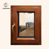 DOORWIN 2021wood aluminum double casement window hurricane resistance impact and door — thumbnail 3