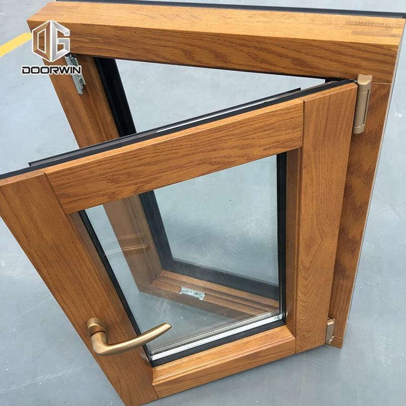 DOORWIN 2021wood aluminum double casement window hurricane resistance impact and door — product image 2