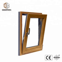 DOORWIN 2021wood aluminum double casement window hurricane resistance impact and door — thumbnail 1