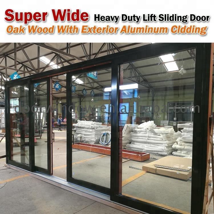DOORWIN 2021wood aluminum frame balcony commercial automatic sliding glass doors by Doorwin on Alibaba — product image 7