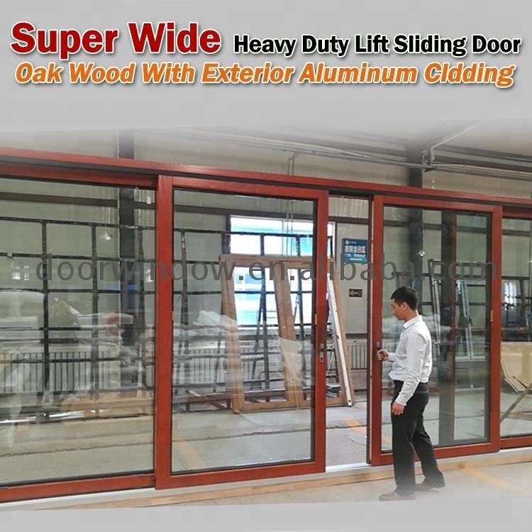 DOORWIN 2021wood aluminum frame balcony commercial automatic sliding glass doors by Doorwin on Alibaba — product image 4