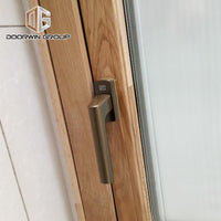 DOORWIN 2021wood color french outward swing casement windows made in China factory — thumbnail 3