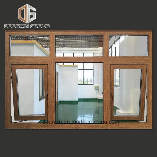 DOORWIN 2021Wood Grain Aluminum Awning Window - China Aluminium Wood Grain Window, Aluminum Frame Crank Awning Window — product image 0