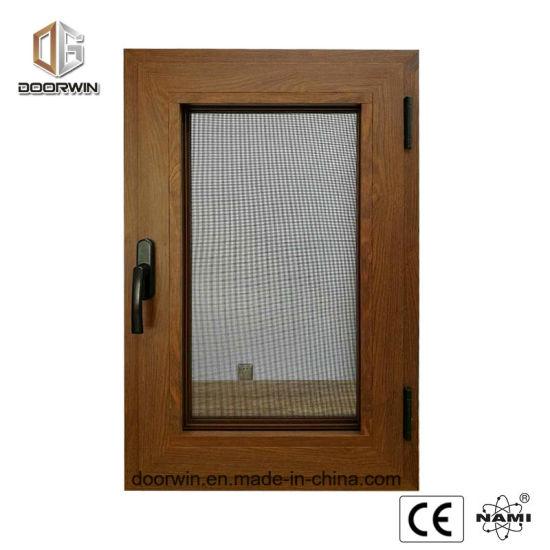 DOORWIN 2021Wood Grain Aluminum Window with Burglar Proof Screen - China Casement Inward Opening Window, 2 Glass Wood Windows — product image 0
