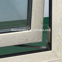 DOORWIN 2021Wood grain color awning window aluminum casement windows — thumbnail 4