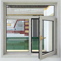 DOORWIN 2021Wood grain color awning window aluminum casement windows — thumbnail 6