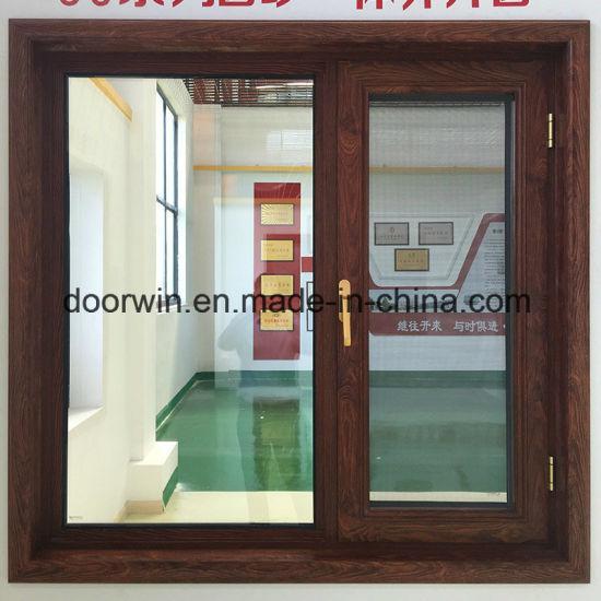 DOORWIN 2021Wood Grain Color Casement Window - China Made in China Factory, with Hollow Glass — product image 0