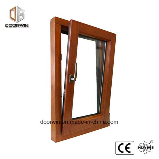 DOORWIN 2021Wood Grain Color Wood Aluminum Tilt and Turn Window - China Normal Aluminum Extrusion Tilt Turn Windows, Tint Glazing Swing Window — product image 0