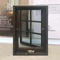 DOORWIN 2021Wood grain finish thermal break crank window windows out push by Doorwin on Alibaba — thumbnail 1