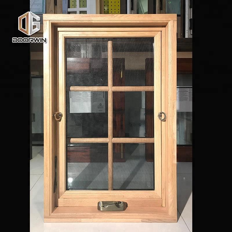 DOORWIN 2021Wood grain finish thermal break crank window windows out push by Doorwin on Alibaba — product image 5