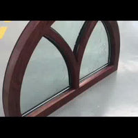 DOORWIN 2021Wood window design arched windows with built in blinds by Doorwin on Alibaba — thumbnail 2