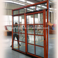 DOORWIN 2021Wooden color aluminum sliding doors aluminium door wood grain finish by Doorwin on Alibaba — thumbnail 6