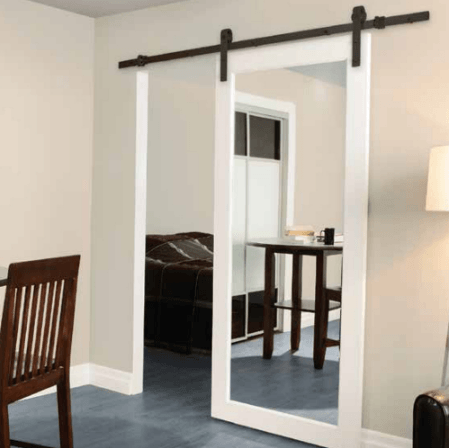 DOORWIN 2021Wooden Mirror Barn Door With Top Trackby Doorwin — product image 5