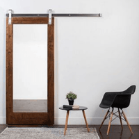 DOORWIN 2021Wooden Mirror Barn Door With Top Trackby Doorwin — thumbnail 4