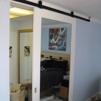 DOORWIN 2021Wooden Mirror Barn Door With Top Trackby Doorwin — thumbnail 2