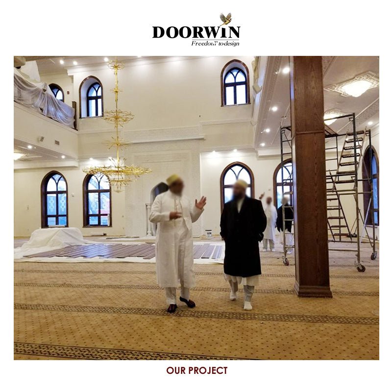 Doorwin arched wood frame casement window modern design tilt and turn wood windows — product image 6